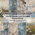 Simply Stated Denim & Daisies  12x12 Paper Pack