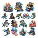 Simply Stated Steampunk Ocean Life