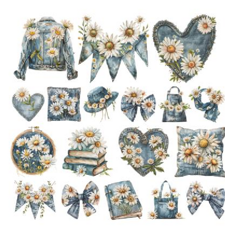 Simply Stated Denim & Daisies Ephemera