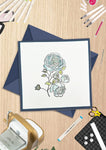 Couture Creations - GoLetterPress Impression Stamp - Stamp 1 - Birthday Wishes Floral