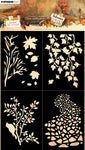 STUDIO LIGHT - Mask Autumn Pathway, 4 Masks Autumn In The Woods