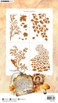 STUDIO LIGHT - Mask Autumn Pathway, 4 Masks Autumn In The Woods