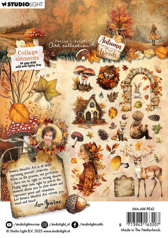 Studio Light Paper Elements 35 Collage Elements Autumn In The Woods 35 Pieces