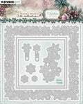 Studio Light Cutting Die Snowy Frame Christmas Blush