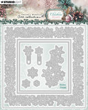 Studio Light Cutting Die Snowy Frame Christmas Blush