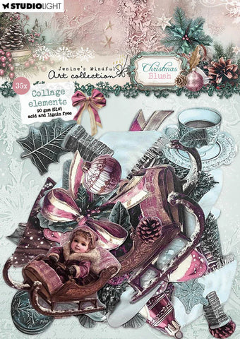 Studio Light Paper Elements 35 Collage Elements Christmas Blush 35 Pieces