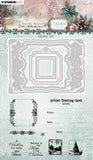 Studio Light Stamp And Cutting Dies Snowy ATC Christmas Blush 15 Pieces