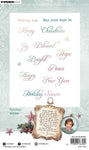 Studio Light Clear Stamp Holiday Wishes Christmas Blush 14 Pieces