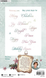 Studio Light Clear Stamp Holiday Wishes Christmas Blush 14 Pieces