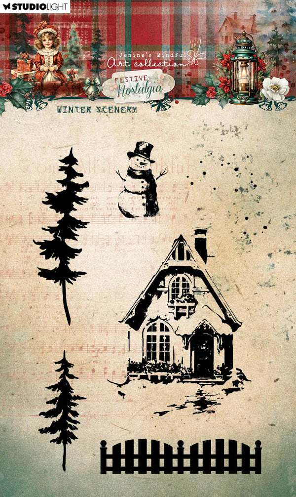 Studio Light - Jenine's Mindful Art Collection Clear Stamp Winter Scen ...