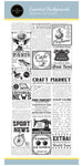 Jamie Rodgers Crafts Newsprint - Days Gone By DL Clear Stamp Set