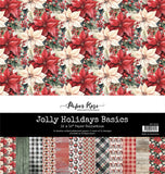 Paper Rose Jolly Holidays Basics 12x12 Paper Collection