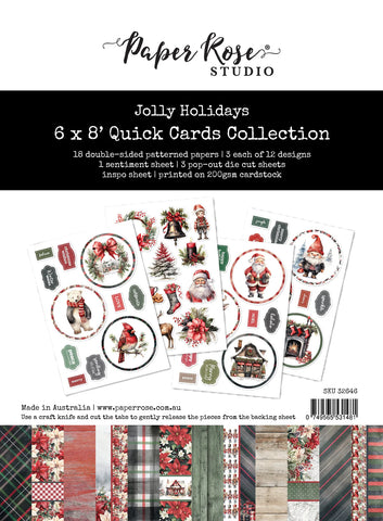 Paper Rose Jolly Holidays 6x8" Quick Cards Collection 32646