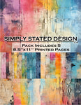 Simply Stated - Texture Rainbow 8.5 x 11 Paper Pack