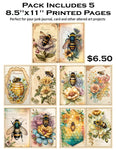 Simply Stated - Beautiful Bees 8.5 x 11 Paper Pack