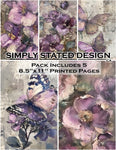 Simply Stated - Purple Florals 8.5 x 11 Paper Pack