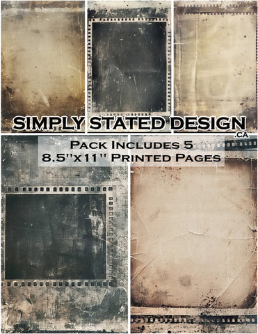 Simply Stated - Nostalgic Film 8.5 x 11 Paper Pack