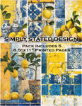 Simply Stated - Lisbon Lemons 8.5 x 11 Paper Pack 
