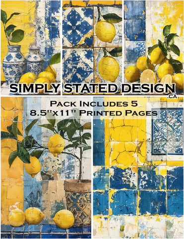 Simply Stated - Lisbon Lemons 8.5 x 11 Paper Pack 