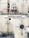 Simply Stated - Vintage Nautical 8.5 x 11 Paper Pack