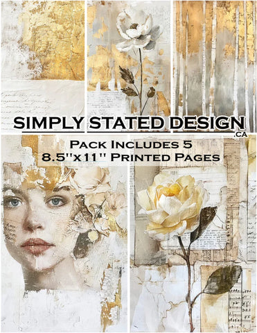 Simply Stated - Golden Moments 8.5 x 11 Paper Pack