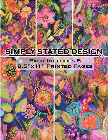 Simply Stated -Bold Botanicals 8.5 x 11 Paper Pack