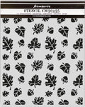 Stamperia Whispering Woods Thick Stencil 20x25cm - Leaves and Acorns Pattern