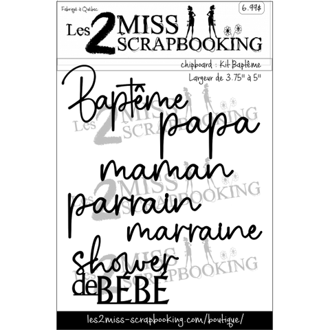 Les 2 miss scrapbooking Kit Baptême