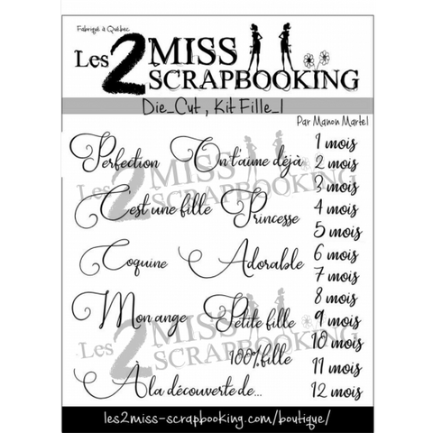 Les 2 miss Scrapbooking - Kit fille1|Die_cut