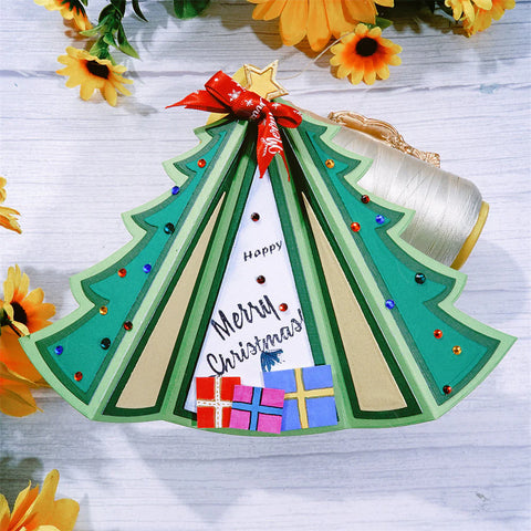 Kokorosa Metal Cutting Dies With Foldable Christmas Tree
