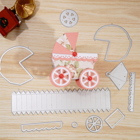 Kokorosa Metal Cutting Dies with 3D Baby Carriage