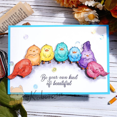 Kokorosa Metal Cutting Dies with Fluffy Birds