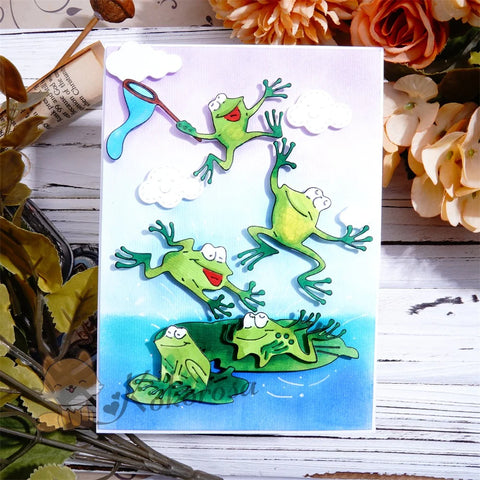 Kokorosa Metal Cutting Dies with Happy Frogs