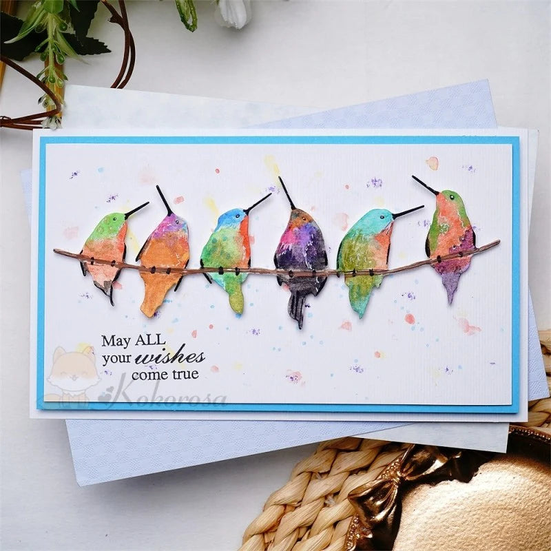 Kokorosa- Metal Cutting Dies with Row of Singing Hummingbirds – Scrap ...