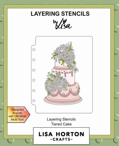 Lisa Horton Crafts - Tiered Cake A6 Layering Stencils
