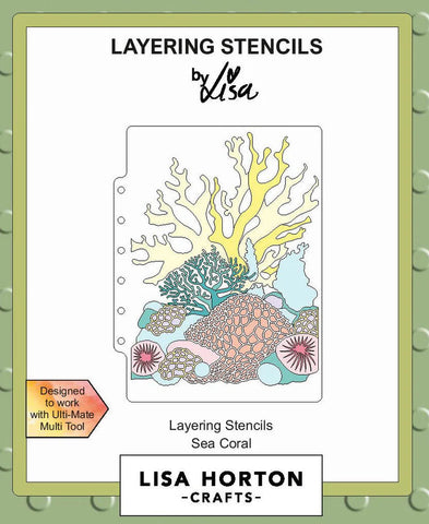 Lisa Horton Crafts -Sea Coral 5x7 Layering Stencils