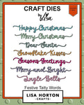 Lisa Horton Die Set - Festive Tatty Words