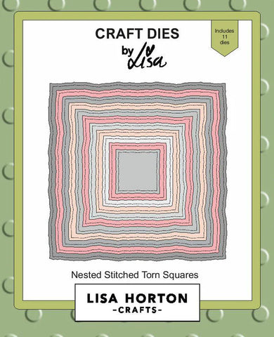 Lisa Horton Crafts Nested Stitched Torn Squares Die Set