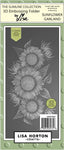 Lisa Horton Slimline 3D Embossing Folder & Die - Sunflower Garland