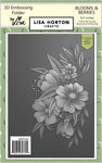 Lisa Horton 5x7 3D Embossing Folder & Die - Blooms And Berries