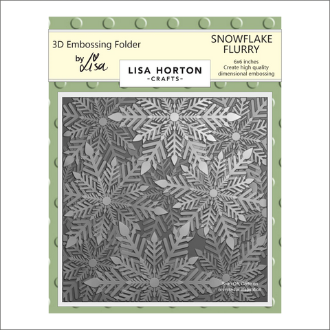 Lisa Horton Crafts Snowflake Flurry 6x6 3D Embossing Folder