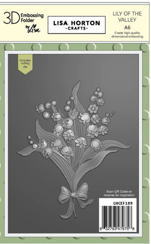 Lisa Horton Crafts Lily Of The Valley A6 3D Embossing Folder & Die
