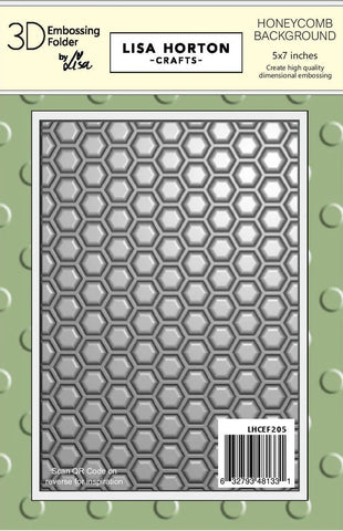 Lisa Horton Crafts - Honeycomb Background 5x7 3D Embossing Folder