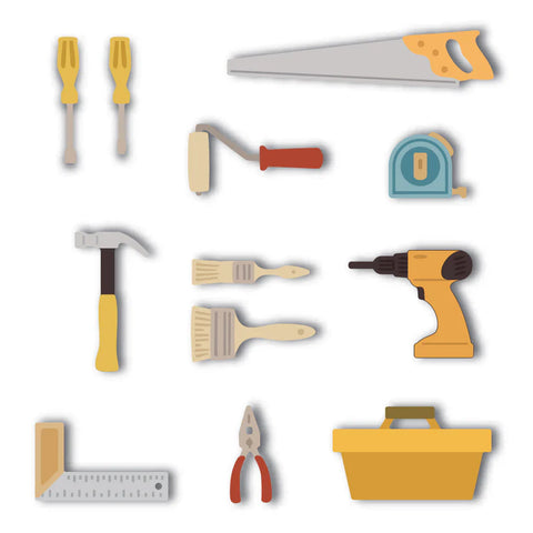 Honey Bee Stamps - Lovely Layers: Pegboard Garage Tools - Honey Cuts