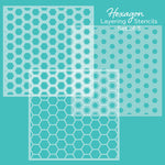 Honey Bee Stamps Hexagon Layering - Set of 3 Background Stencils