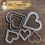 Kat Scrappiness Love in Stitches Shaker Card Craft Dies