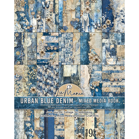 Ciao Bella Mixed Media Book Urban Blue Denim A4 Maxi