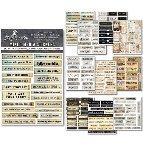 Ciao Bella Mixed Media Sticker Set 10/Pkg Little Words