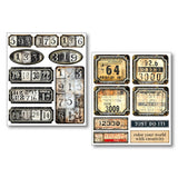 Ciao Bella Mixed Media Sticker Set 10/Pkg Grungy Tags