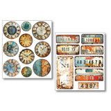 Ciao Bella Mixed Media Sticker Set 10/Pkg Grungy Tags